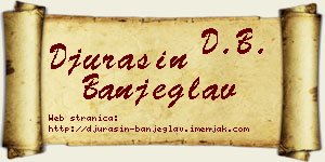 Đurašin Banjeglav vizit kartica